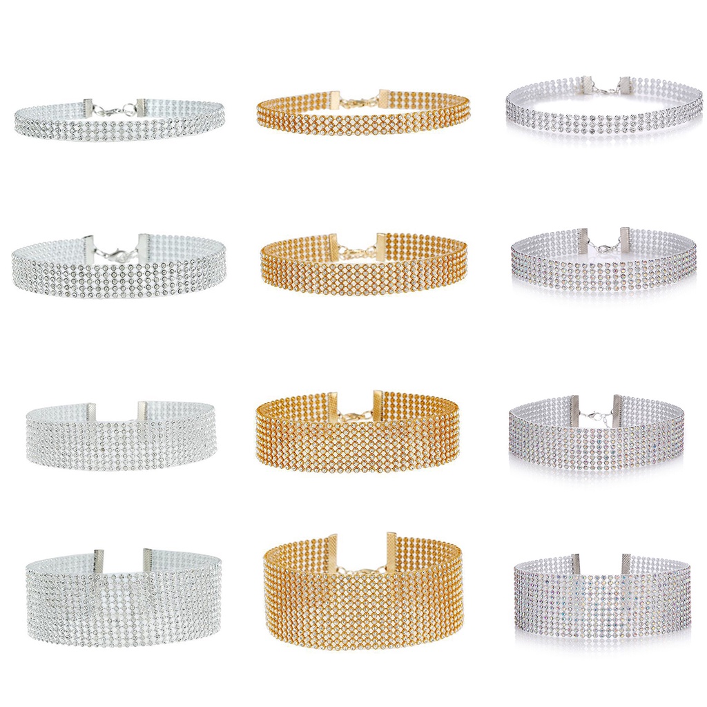 Vòng Cổ Choker Đính Đá Thời Trang Cho Nữ