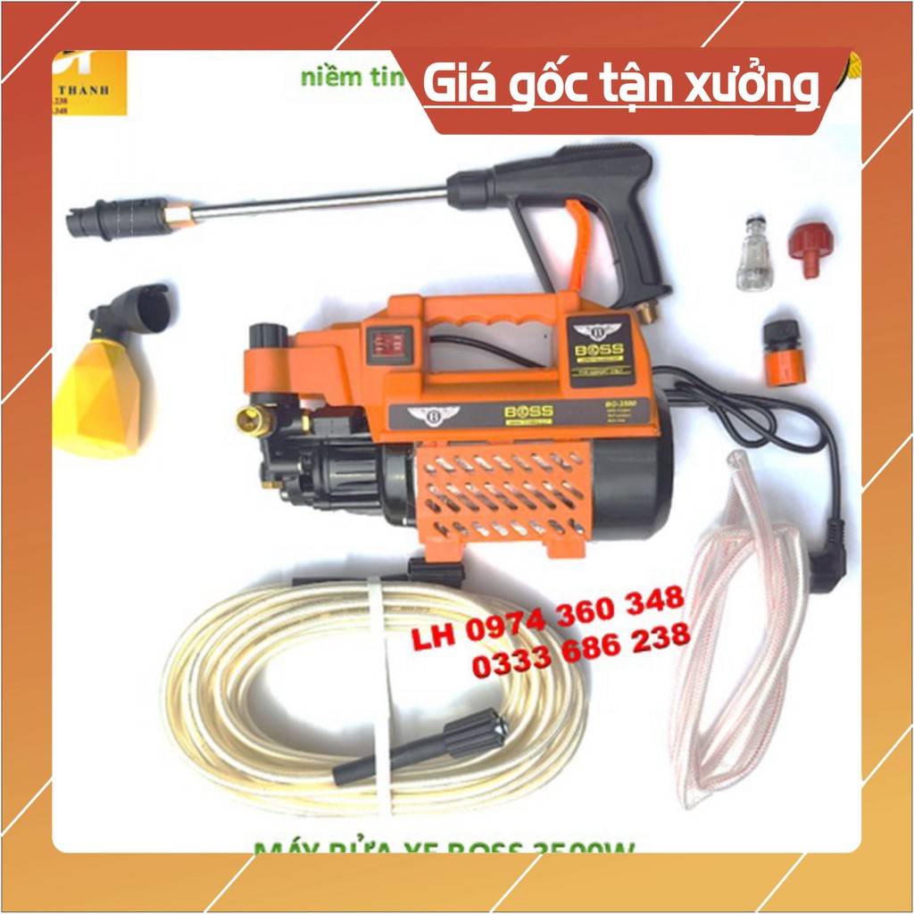 Chính hãng Máy rửa xe boss 3500W chỉnh áp lực - Máy rửa xe boss