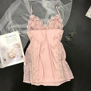 Váy ngủ lụa phối ren sexy ( hàng loại 1 )