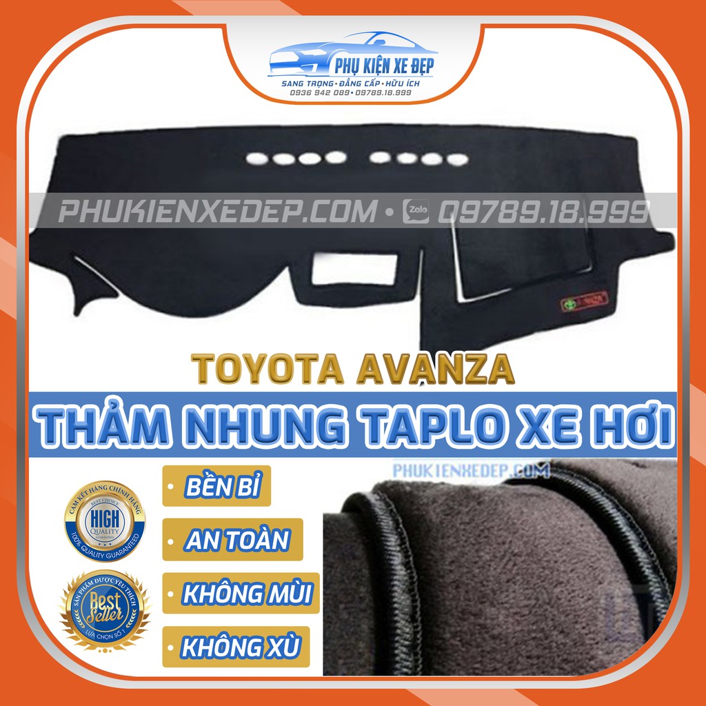 Thảm taplo ô tô lông cừu HÀNG LOẠI I xe TOYOTA AVANZA [CAO CẤP - MỚI NHẤT] có 3 lớp chống trượt