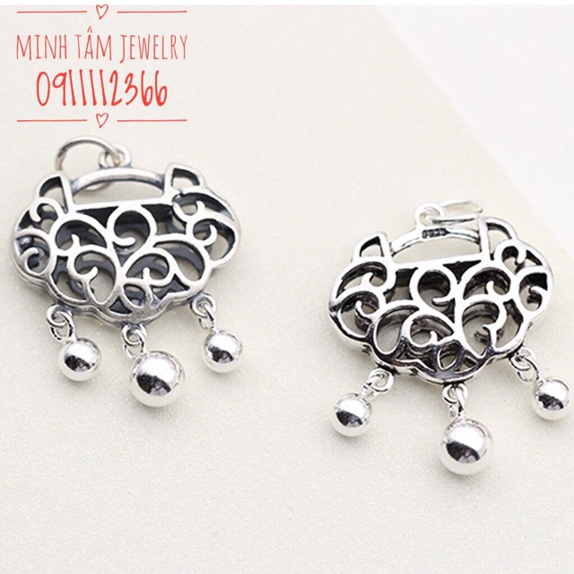 Khoá trường mệnh bạc Thái S925, khóa như Ý bạc 925-Minh Tâm Jewelry