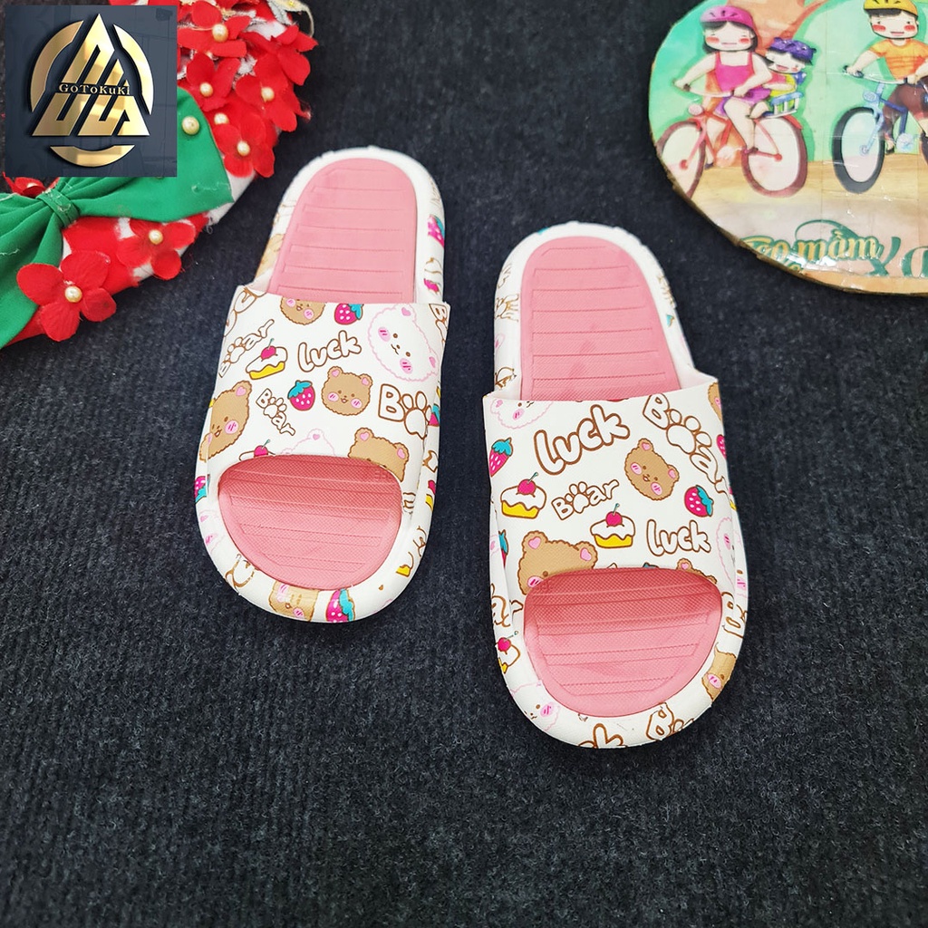 Dép quai ngang nữ xinh thời trang Hàn Quốc 2022 in hình siêu dễ thương cute đáng yêu D7738