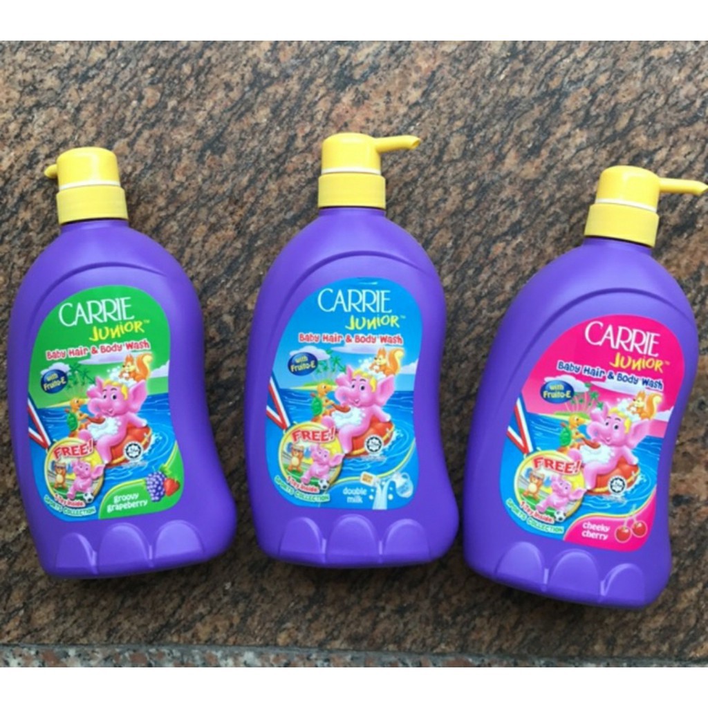 Tắm gội trẻ em Carrie junior 2 in 1 700g Sữa tắm gội dành cho trẻ em trên 2 tuổi
