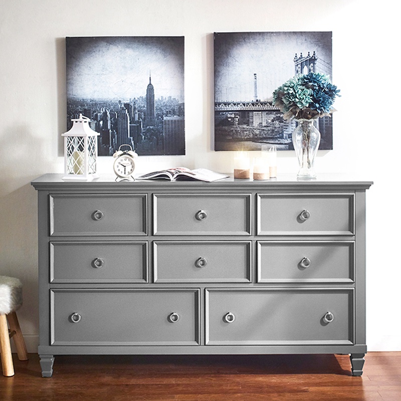 Tủ ngăn kéo 6+2 Tamarack xám IBIE gỗ cao su