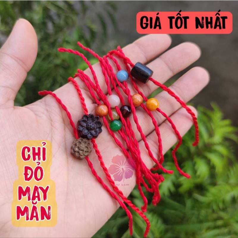 Chỉ đỏ may mắn, vòng tay chỉ đỏ mix Sen | BigBuy360 - bigbuy360.vn