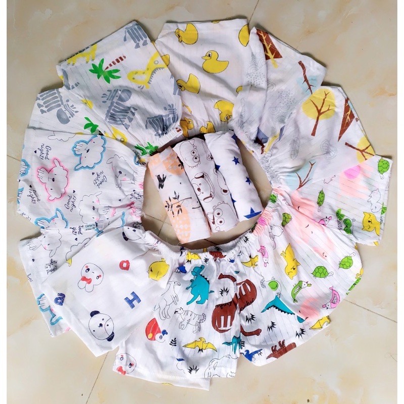 Quần Đùi Cotton Giấy Mỏng Nhẹ Cho Bé Từ Sơ Sinh Đến 14Kg