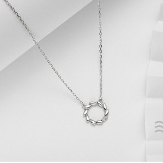 [Freeship] Dây Chuyền Bạc Sweetee Heria Necklace Vòng Cổ Nữ Đính Đá Hình Vòng Nguyệt Quế N006
