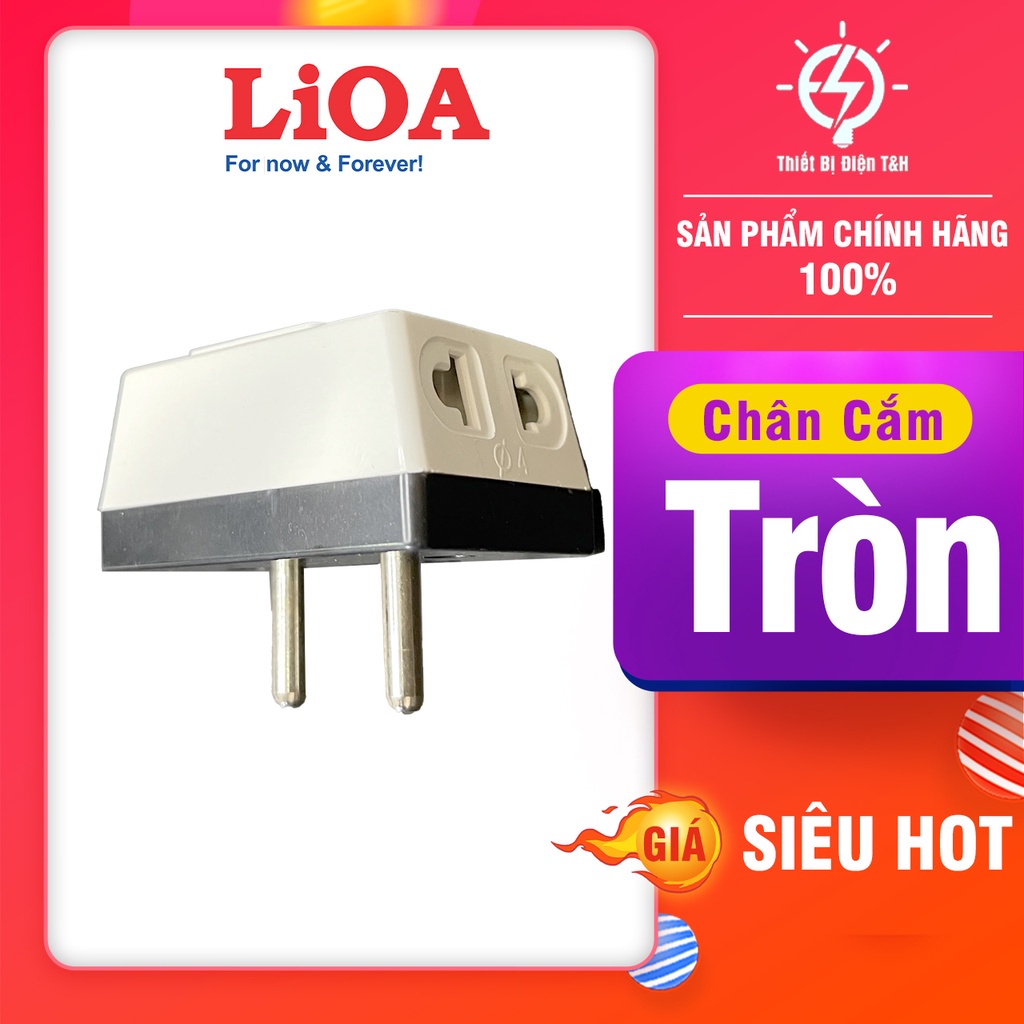 Ổ cắm chia 3 LIOA, chân cắm tròn, phi 4, phi 5 - ON3NC4 - ON3NC5