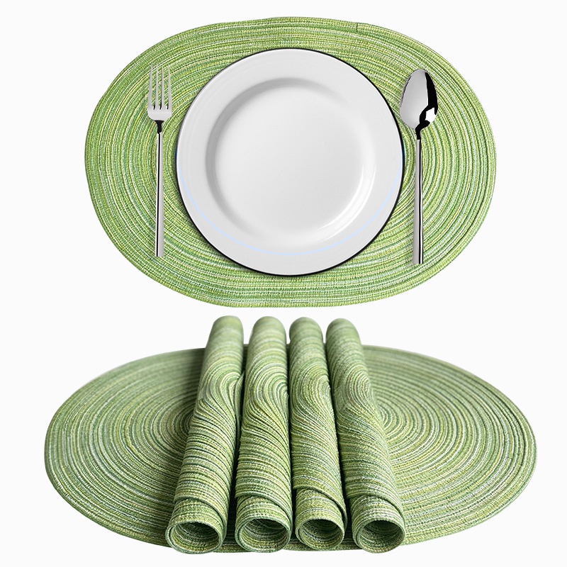 Tấm Lót Nồi Cách Nhiệt Bằng Sợi cotton Hình Oval Phong Cách Nhật Bản