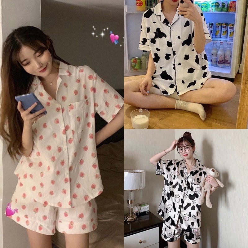 Đồ bộ nữ - pyjama ngắn tay nhiều mẫu lựa chọn