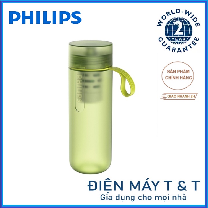 Bình lọc nước thể thao Philips GO ZERO AWP2722 - Hàng chính hãng