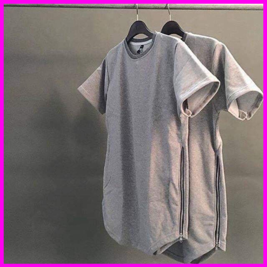 (Bán giá gốc)  Áo thun nam nữ long tee zipper vải cotton dày mịn bao đẹp