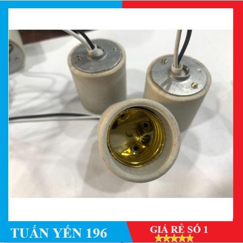 [COMBO 3 CÁI ] Đuôi Đèn Sứ Chống Thấm Nước E27