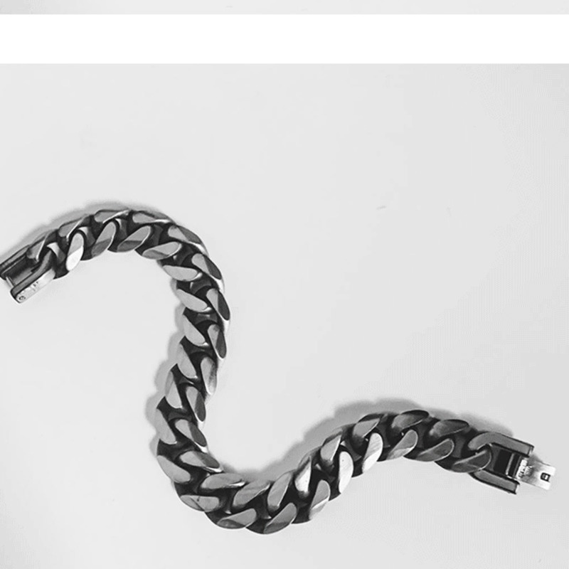 Vòng tay thép titan phong cách hip hop Hàn Quốc cổ điển tùy chọn màu sắc