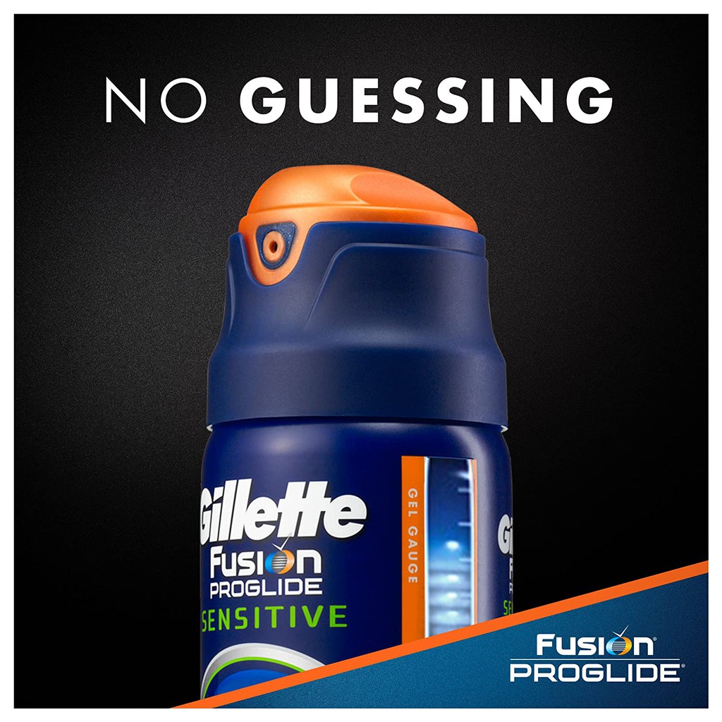 Gel cạo râu cho da nhạy cảm Gillette Fusion ProGlide Sensitive 2 in 1 Shave Gel &amp; Skin Care 170g (Mỹ)