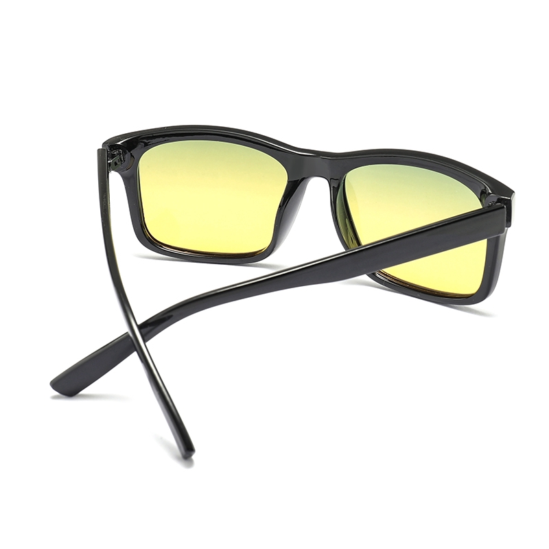 Kính râm gọng vuông phân cực phong cách thể thao dùng lái xe ban đêm cho nam và nữ