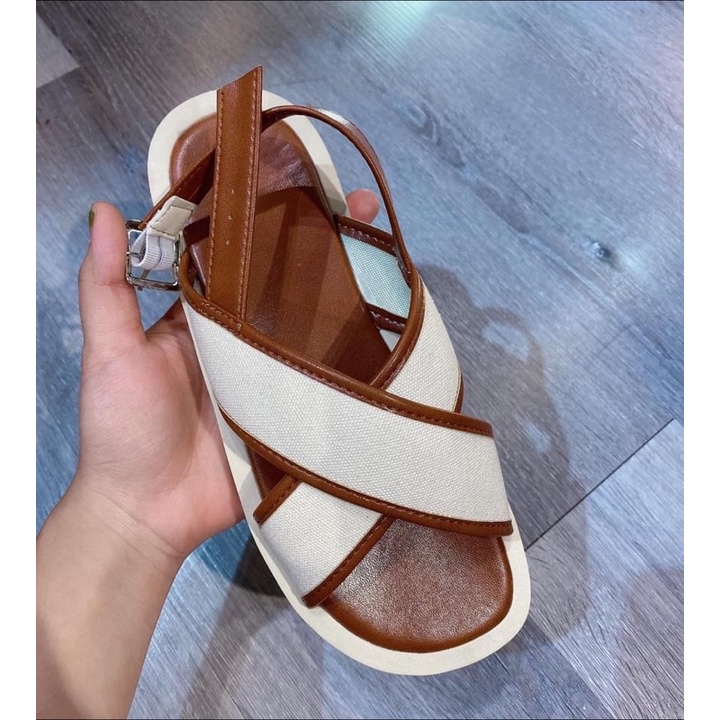 dép sandal QUAI VẮT CHÉO 3 màu QUẢNG CHÂU