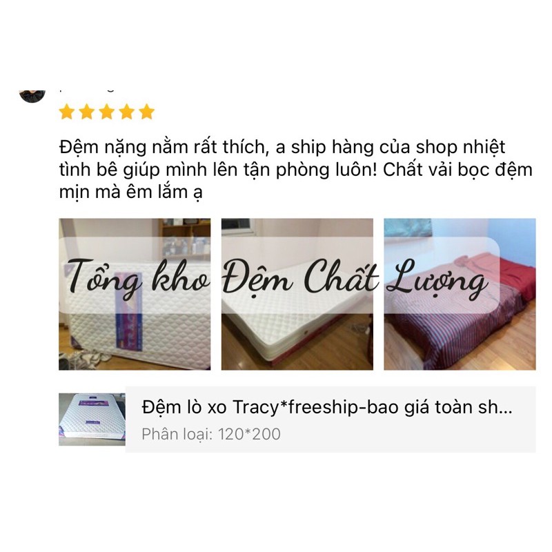 Đệm lò xo Tracy*freeship-bao giá toàn shopee* Đệm lò xo Tracy chính hãng dày 20 phân