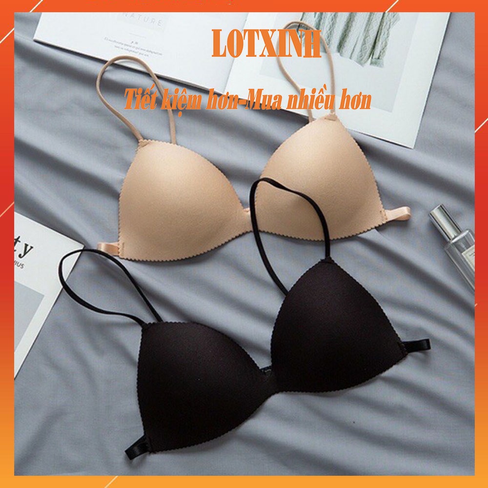 Áo ngực mỏng dây nhỏ su đúc Sexy không gọng đệm tối giản AOLOT14