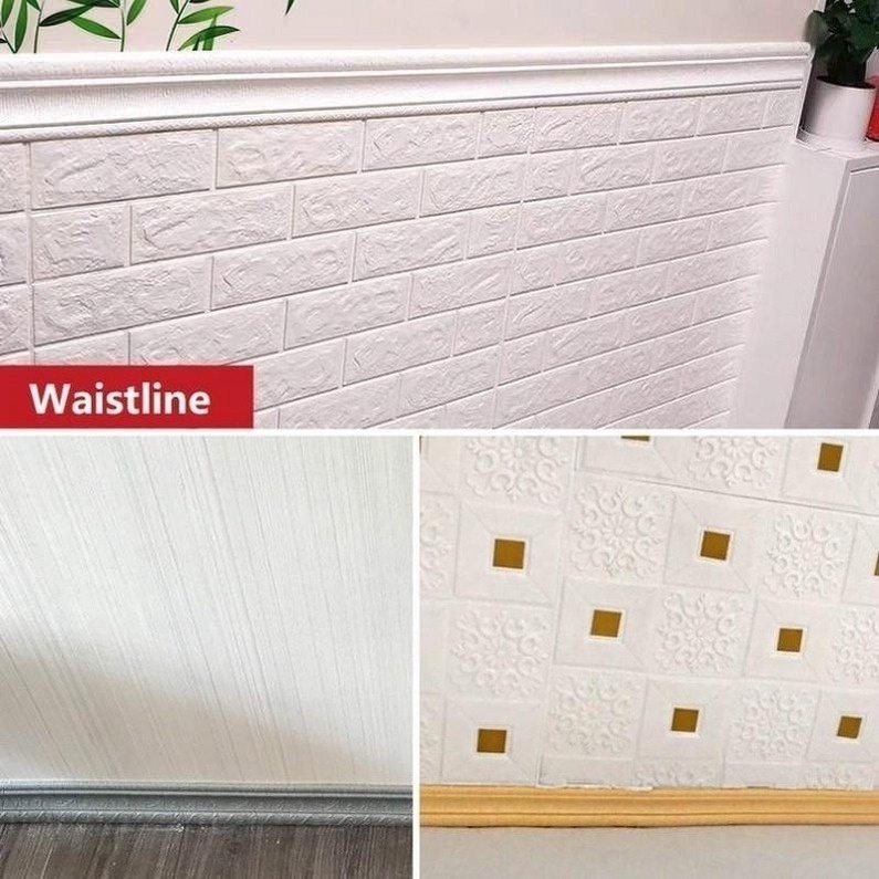 Dải dán viền tường sàn nhà xốp nổi 3D tự dính chống thấm nước thời trang chất lượng cao