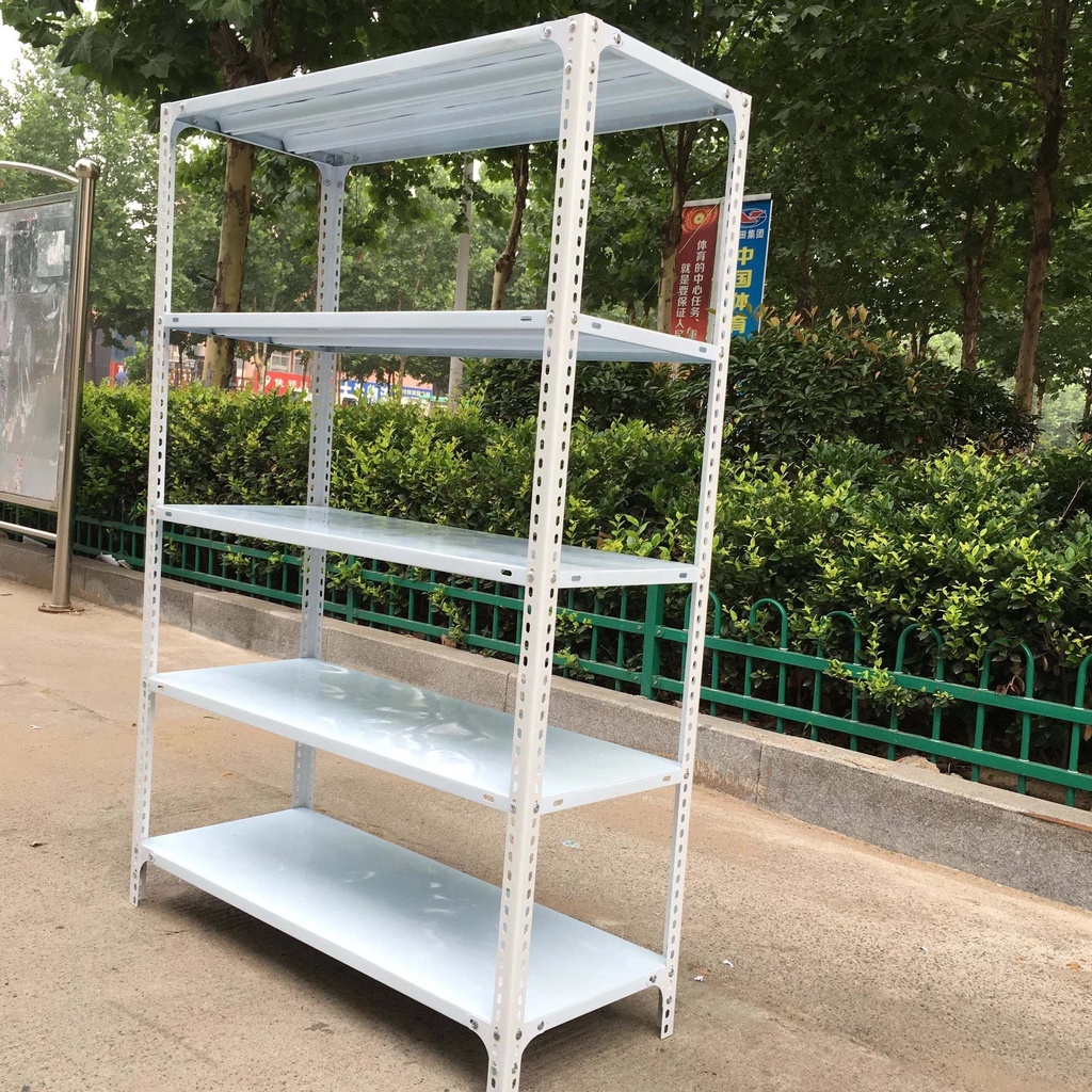 Kệ sắt đa năng 5 tầng lắp ghép, Kệ sắt v lỗ đề đồ để hàng , kích thước cao 2m x dài 1m x rộng 40 x 5 tầng