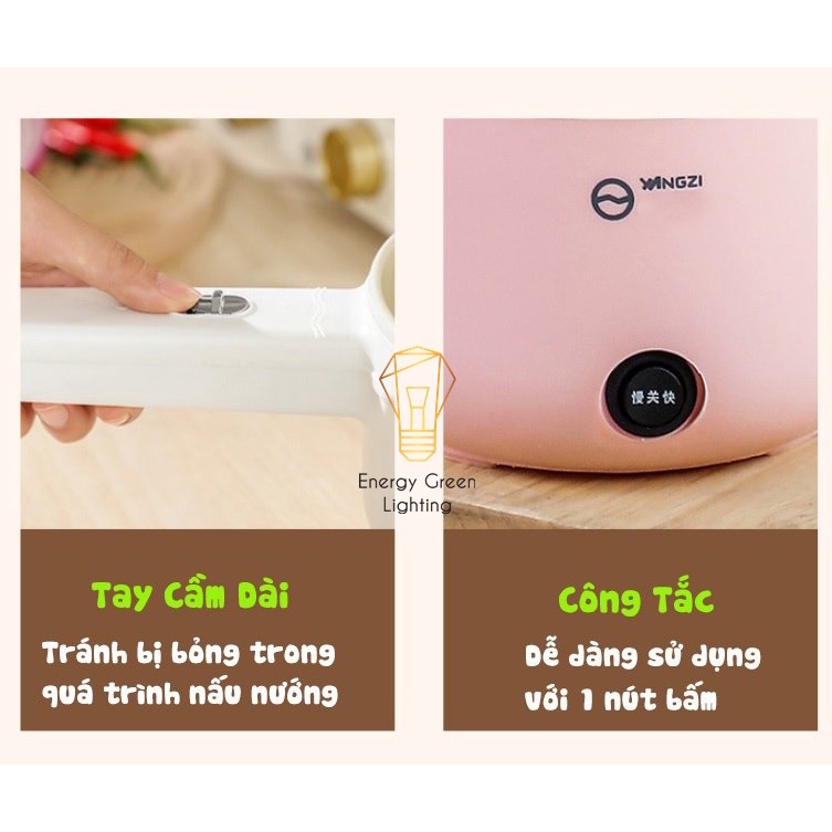 Nồi Lẩu Điện Mini Energy Green Lighting ZX-C30 - Chiên,Sào Đa Năng - Dung Tích 1.5L - Lòng Nồi Men Gốm Chống Dính