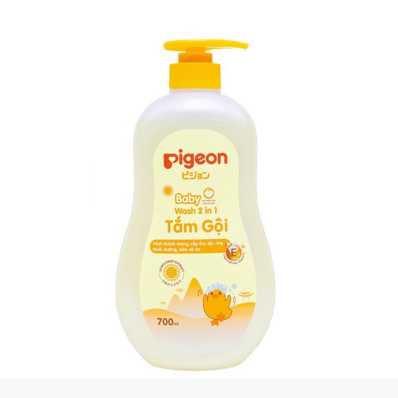 TẮM GỘI 2IN1 PIGEON 700ML HOA HƯỚNG DƯƠNG (mẫu mới)