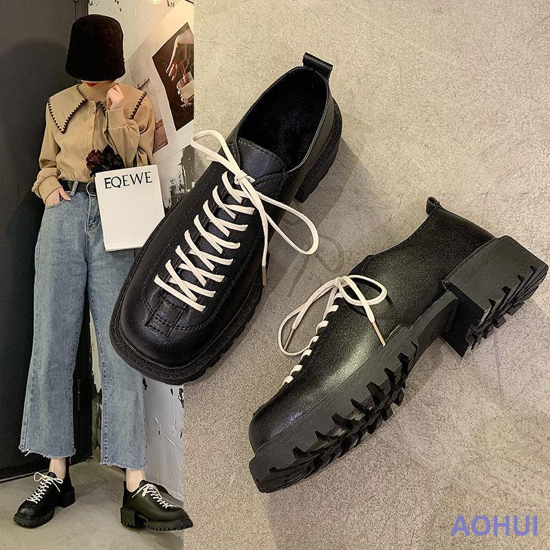 Phong cách Anh jk giày da nhỏ giày nữ nền tảng lolita