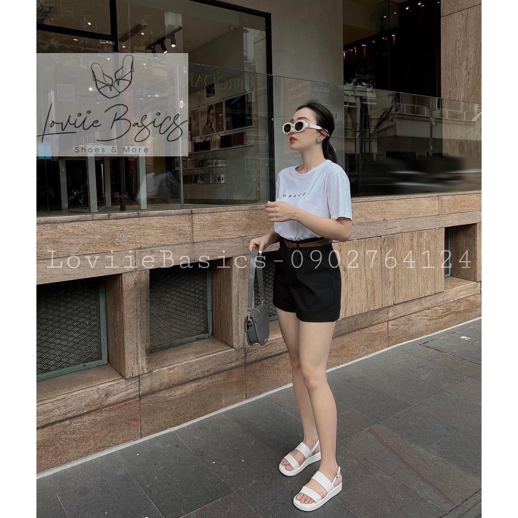 SANDAL NỮ LOVIIE BASICS - GIÀY THỜI TRANG PHONG CÁCH HIỆN ĐẠI 2 QUAI NGANG QUAI CÀI ĐẾ BẰNG S220515