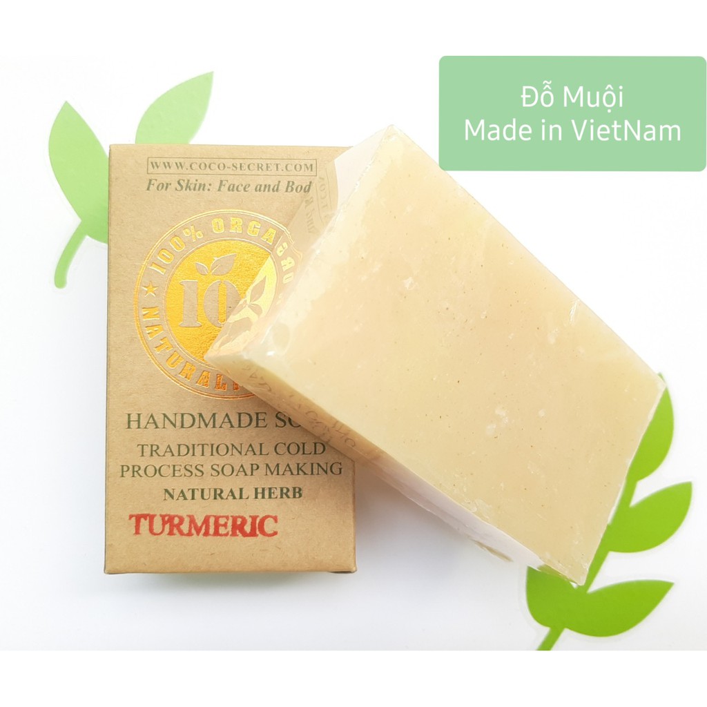 Xà bông dừa nghệ giảm mụn, dưỡng da 100g | BigBuy360 - bigbuy360.vn