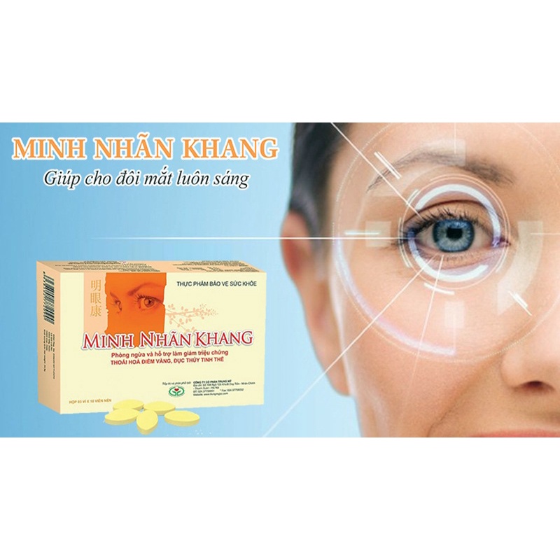 Minh nhãn khang - Mua 6 tặng 1 bằng tem tích điểm - viên sáng mắt, giảm mỏi mắt, mờ mắt, cận thị, loạn thị