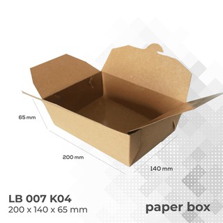 Set 50 hộp giấy đựng cơm trưa lb07k4 20*14x6.5
