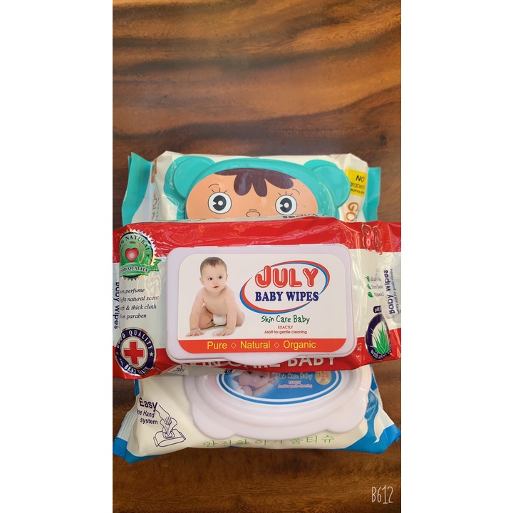 [tận gốc ] khăn giấy ướt đa năng papa 100 tờ-baby  100 tờ -july 80 tờ khăn dày dai  đung cho em bé và nguoif lớn  giá rẻ