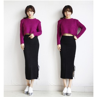 ÁO LEN CROPTOP TAY DÀI