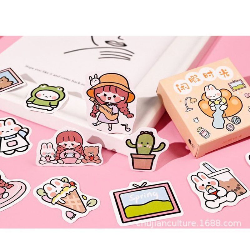 Hộp sticker 50 miếng cắt sẵn