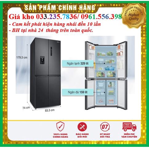 Tủ lạnh Samsung Inverter 488 lít RF48A4000B4/SV, Bảo hành chính hãng 24 tháng.