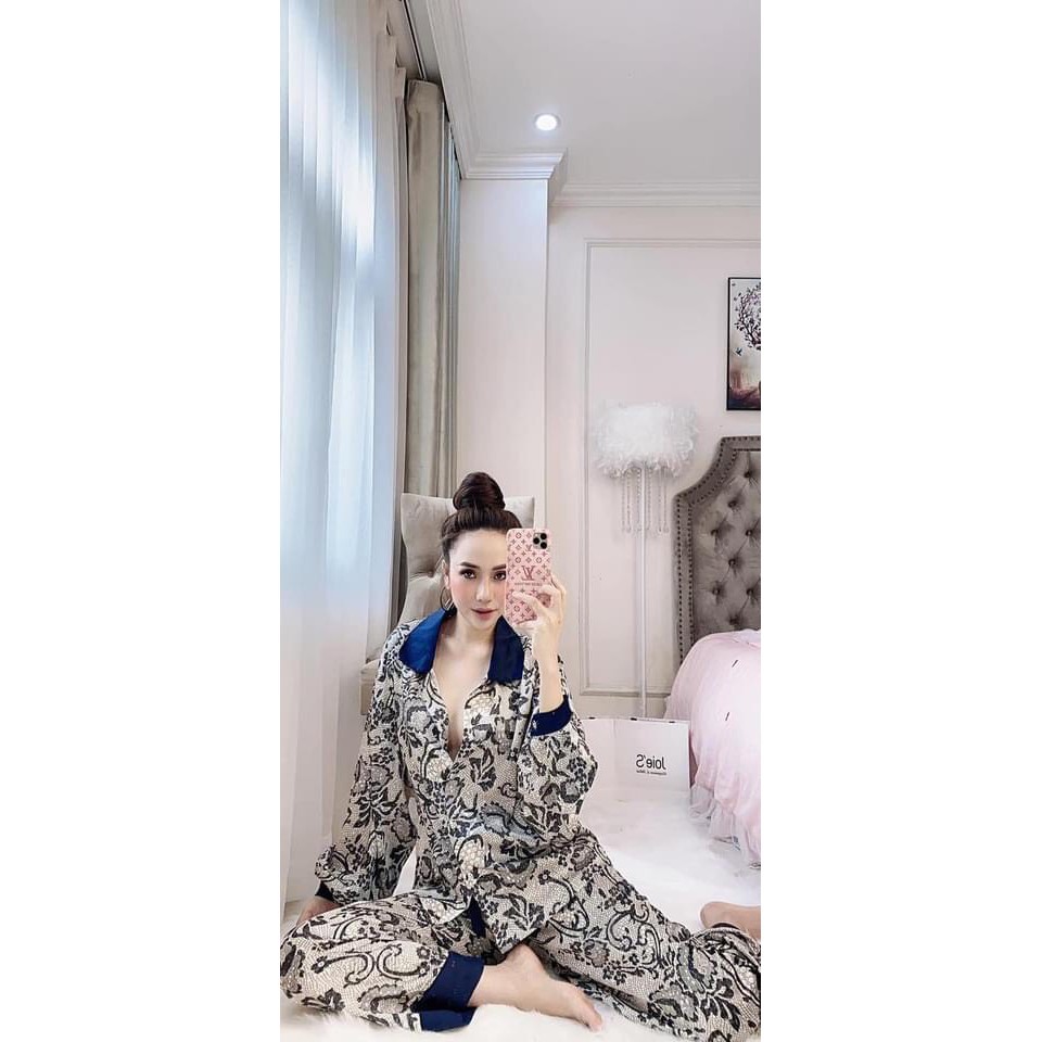 [FreeShip – Xả kho] Pijama Cao Cấp|Đồ Ngủ Pijama Lụa Đẹp Chất Mềm Mại, Xịn Xò Mã PI 1927 - Chocochip Shop