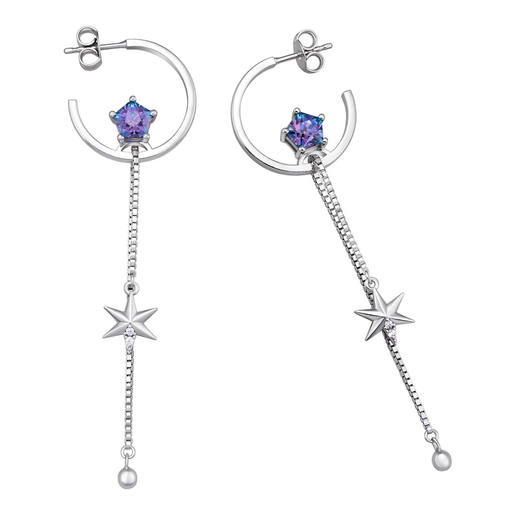 Bông tai Bạc đính đá Sythentic PNJSilver ZTXMW000013