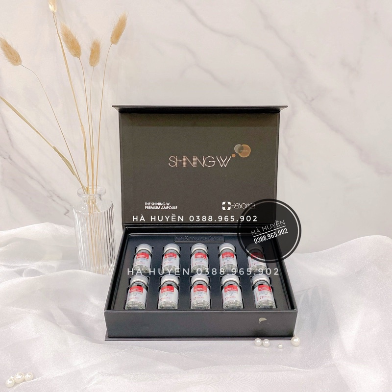 Tế bào gốc căng bóng trắng da SHINING W Reborncell( Hộp 10 lọ)