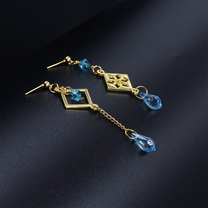 Bông Tai 7 Mặt Hóa Trang Nhân Vật Anime Genshin Impact Vision Keqing Xiao Zhongli Làm Quà Tặng Cho Nữ