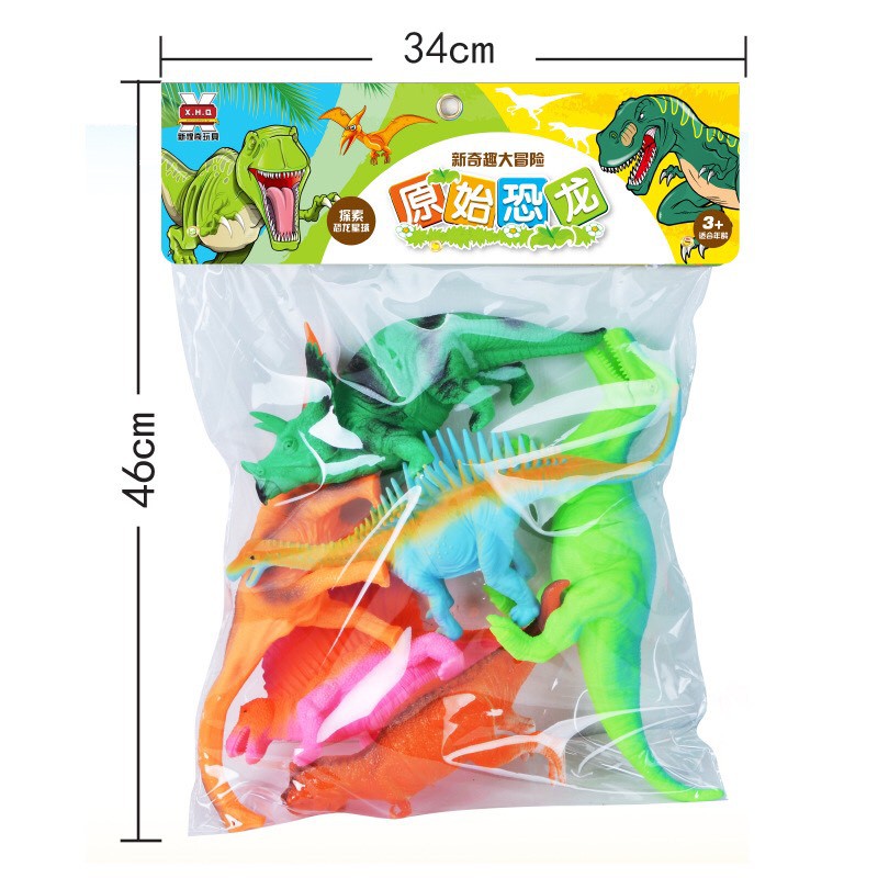 Đồ chơi khủng long 6 com to đại- hàng nhựa mềm đẹp, an toàn tuyệt đối cho bé