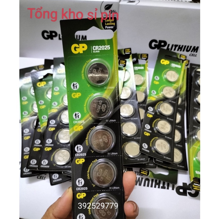 5 Viên Pin CR2025  HÀNG CÔNG TY CHÍNH HÃNG GP