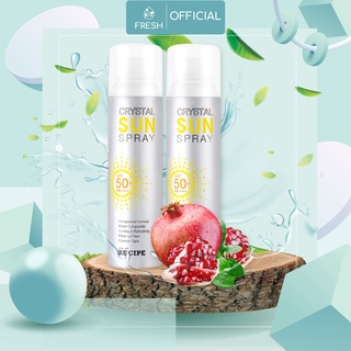 Kem chống nắng dạng xịt recipe hàn quốc crystal sun spray spf50+ pa+++ 150ml - fresh official