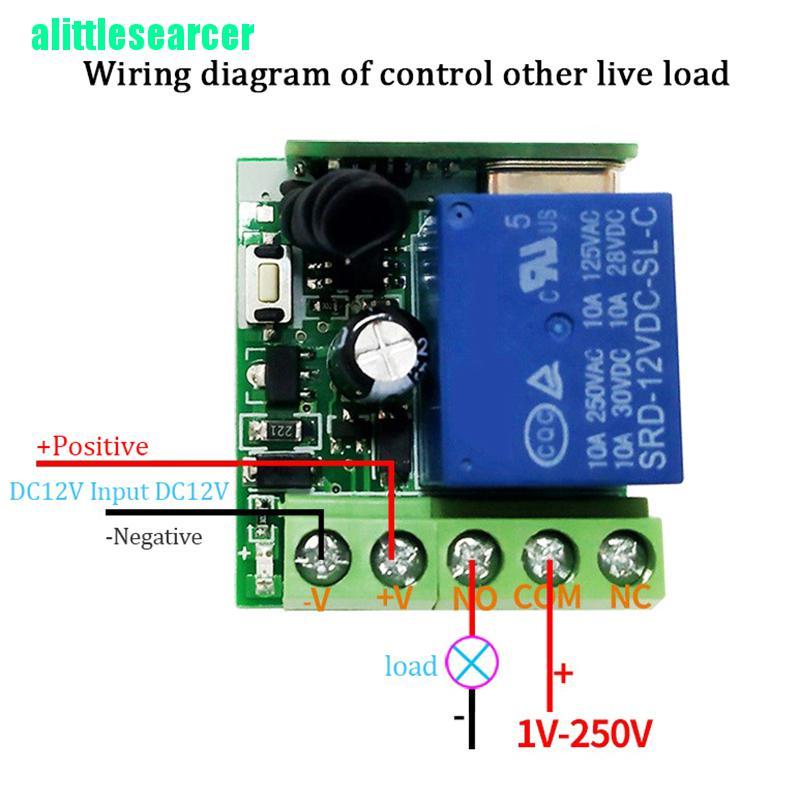 Công Tắc Không Dây Dc12V 1ch 433mhz