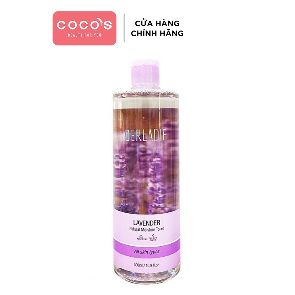 Nước Cân Bằng Da Ngăn Ngừa Viêm, Kiềm Dầu Derladie Natural Moisture Toner Lavender 500ml