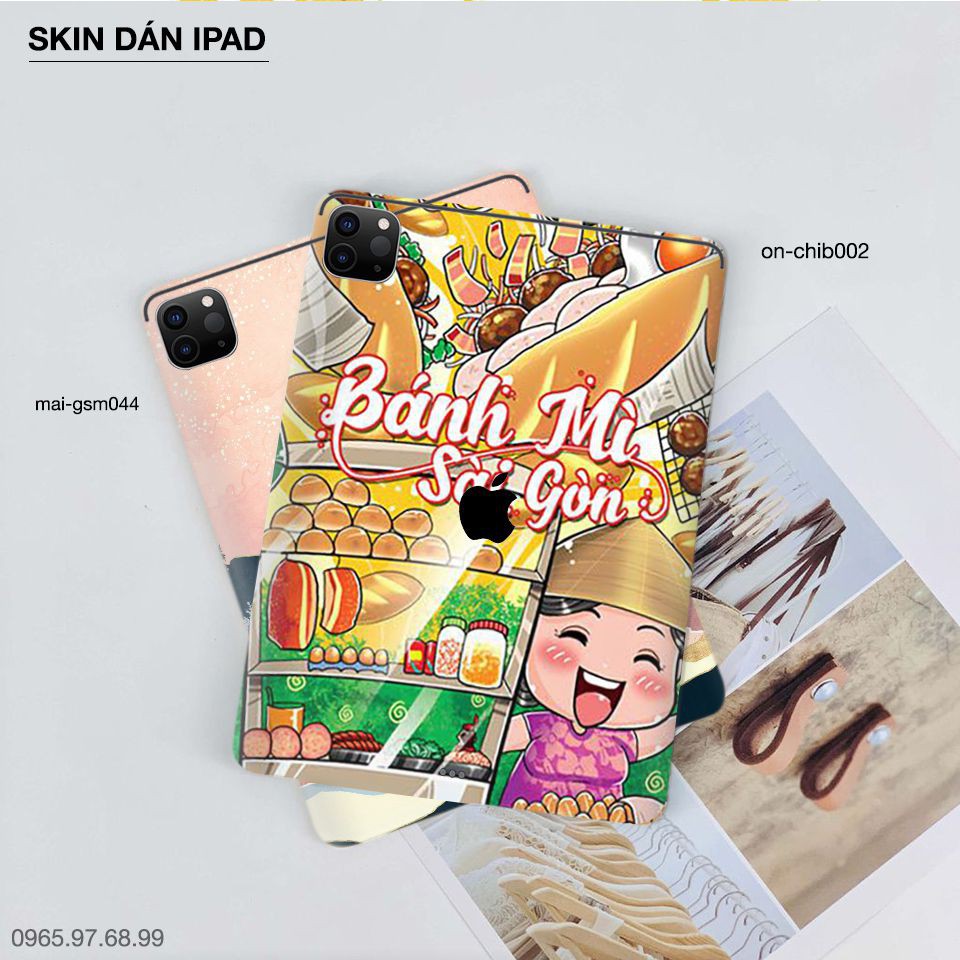 Skin dán iPad in hình Bánh mỳ Sài Gòn - Chib002 (inbox mã máy cho Shop)