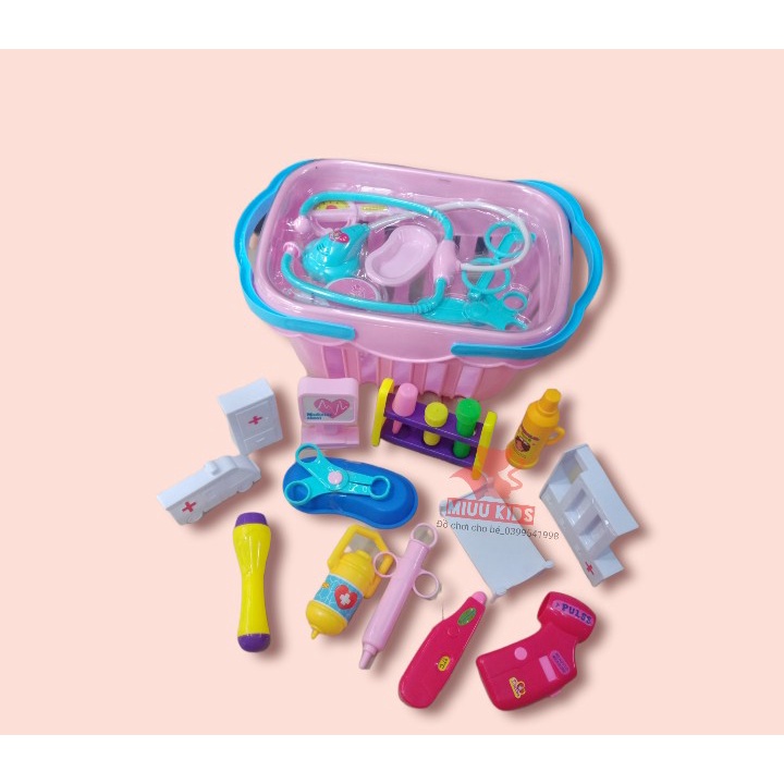 Đồ Chơi Bác Sỹ Có Giỏ Đựng Bằng Nhựa Cao Cấp