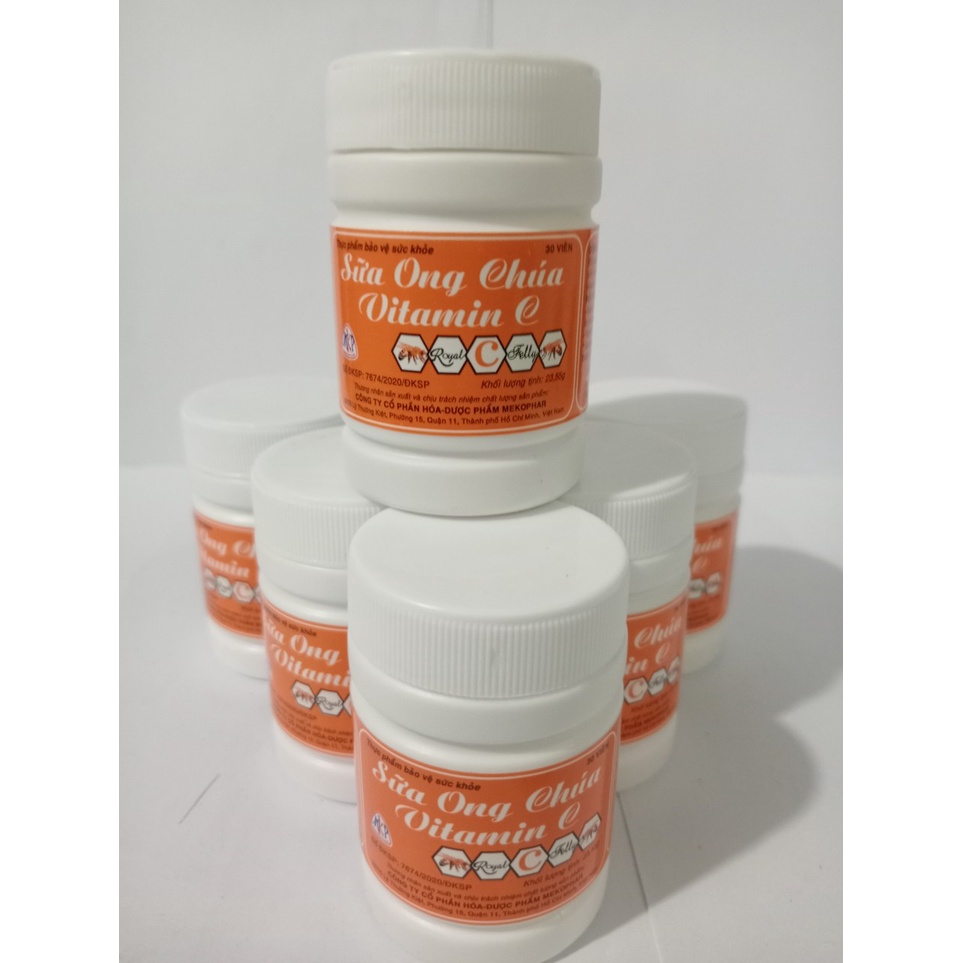 Viên kẹo  ngậm SỮA ONG CHÚA VITAMIN C Lọ 30 viên hỗ trợ tang cường sức đề kháng cho cơ thể