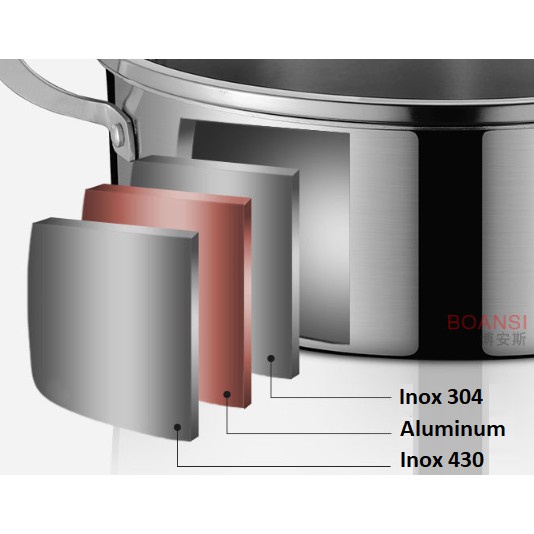 Nồi 3 lớp inox 304 (18/10) hình côn độc đáo hàng nội địa Trung Quốc có thể mua kèm vỉ hấp siêu chất tiện dụng