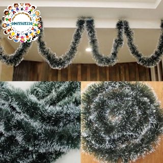 [1m8] Dây kim tuyến đuôi chồn trang trí Noel, trang trí Giáng Sinh LOẠI TO 10cm - Dây đuôi chồn trang trí cây thông Noel